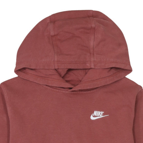 Nike Boys Rust Red Pullover Hoodie XL 158-170cm Cotton Sweatshirt