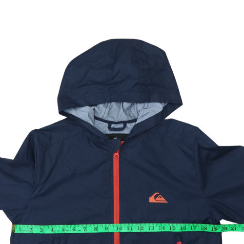 Quiksilver Men's Blue Hooded Windbreaker Jacket Size M