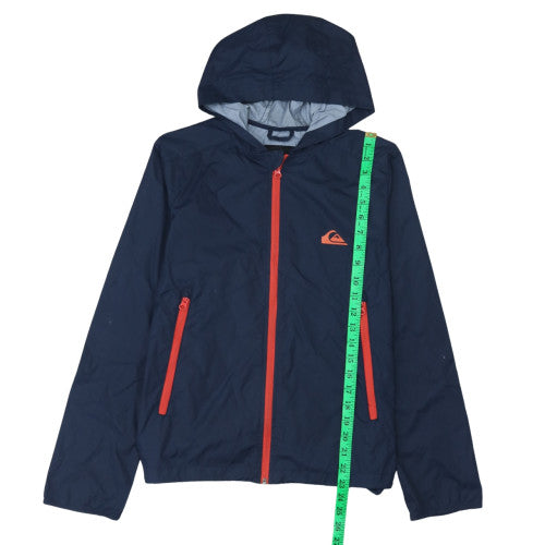 Quiksilver Men's Blue Hooded Windbreaker Jacket Size M
