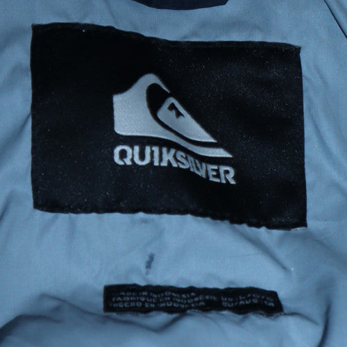 Quiksilver Men's Blue Hooded Windbreaker Jacket Size M