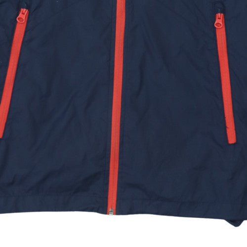 Quiksilver Men's Blue Hooded Windbreaker Jacket Size M