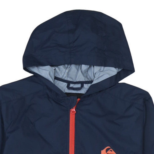 Quiksilver Men's Blue Hooded Windbreaker Jacket Size M
