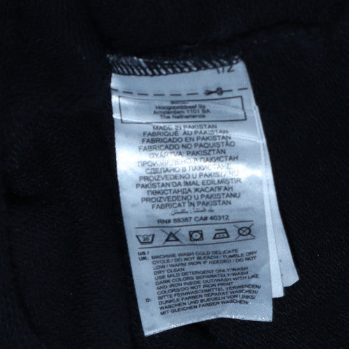 Adidas Womens Black Crew Neck Pullover Sweatshirt Size 8 Logo Print