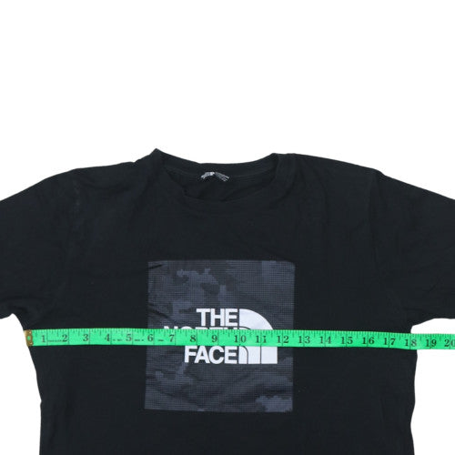 The North Face Boys Black Logo T-Shirt 18 Years Outdoor Casual Top