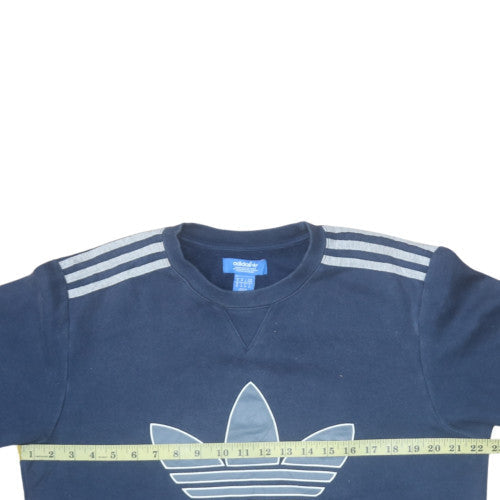 Adidas Men's Blue Crew Neck Pullover Sweatshirt Size M