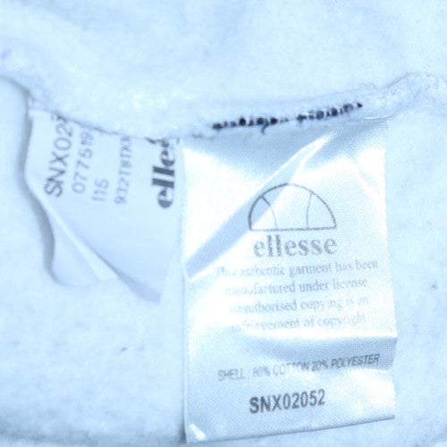Ellesse Womens Blue White Pink Logo Sweatshirt Size 12 Cotton Blend