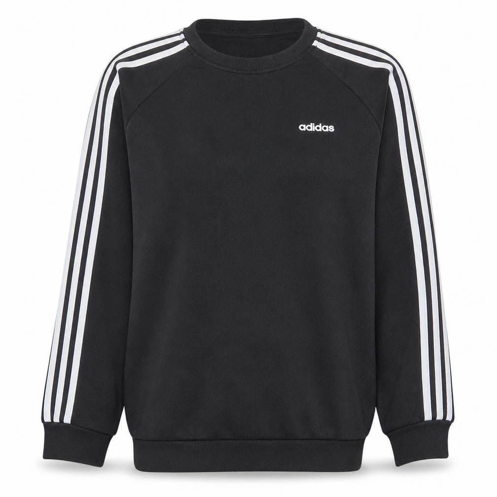 Front view of Adidas Women's Black Crew Neck Pullover Sweatshirt, size S, 8-10