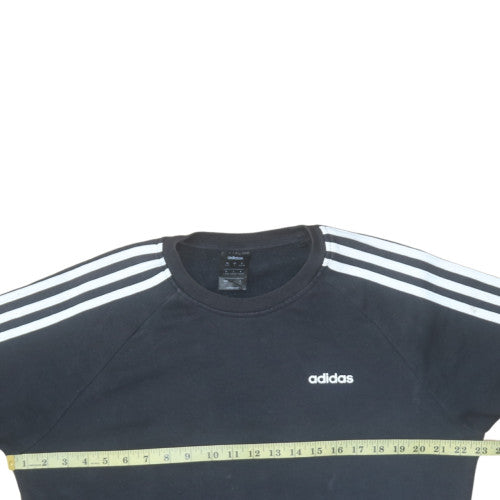 Adidas Women's Black Crew Neck Pullover Sweatshirt Size S 8-10