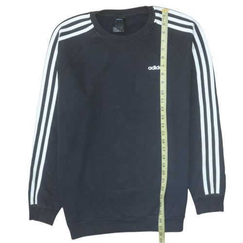 Adidas Women's Black Crew Neck Pullover Sweatshirt Size S 8-10