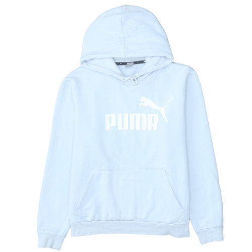 Puma Women Light Blue Pullover Hoodie Sweatshirt Size 14