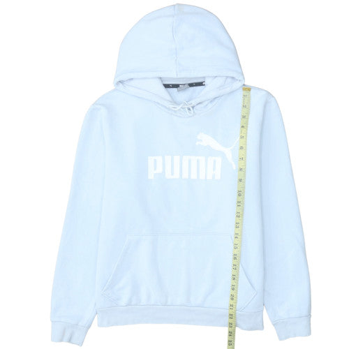 Puma Women Light Blue Pullover Hoodie Sweatshirt Size 14
