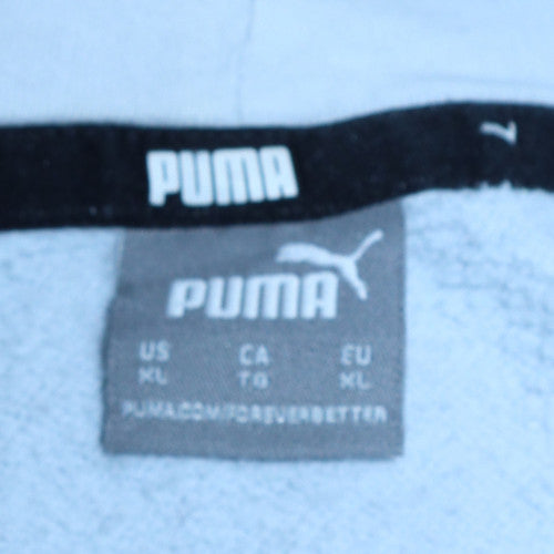 Puma Women Light Blue Pullover Hoodie Sweatshirt Size 14