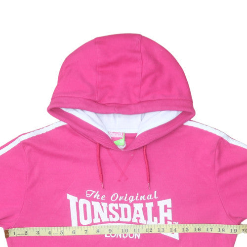 Lonsdale London Womens Pink Pullover Hoodie Size 14