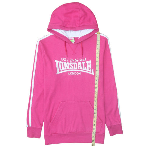 Lonsdale London Womens Pink Pullover Hoodie Size 14