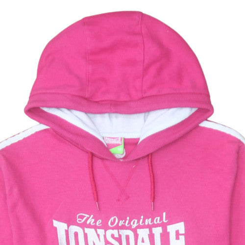 Lonsdale London Womens Pink Pullover Hoodie Size 14
