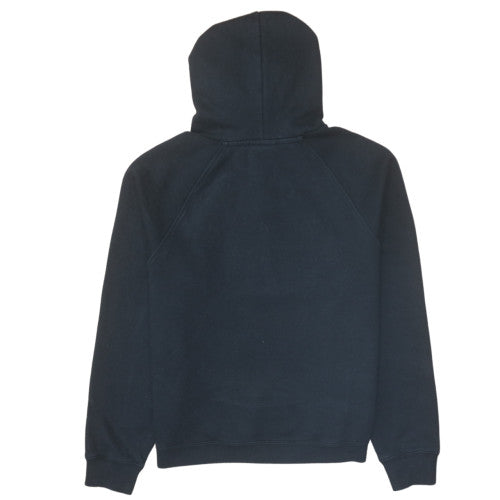 FILA Womens Black Pullover Hoodie M Logo Graphic Cotton Blend