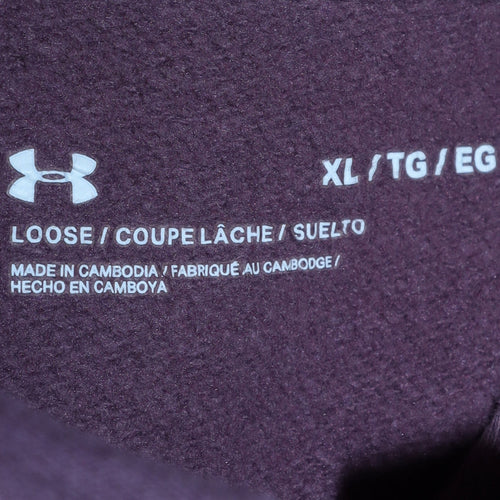 Under Armour Women Purple XL Pullover Hoodie Loose Fit Sportswear