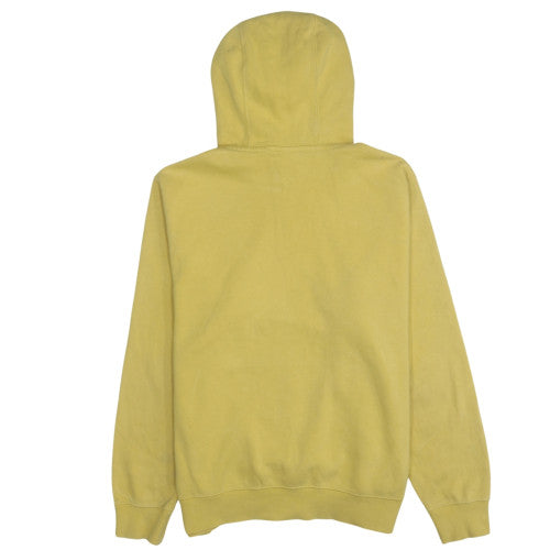 Nike Men Yellow Pullover Fleece Hoodie M Regular Fit Logo