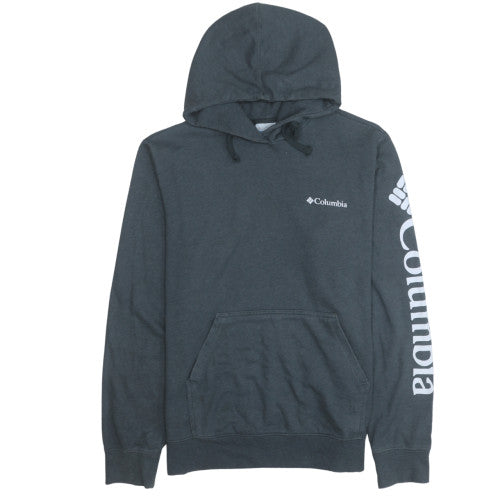 Columbia Men's Grey Pullover Hoodie M Graphic Logo Fleece Sweatshirt