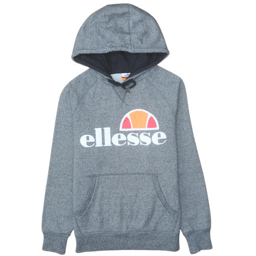 Ellesse Men's Grey Pullover Hoodie Size S Graphic Logo Fleece