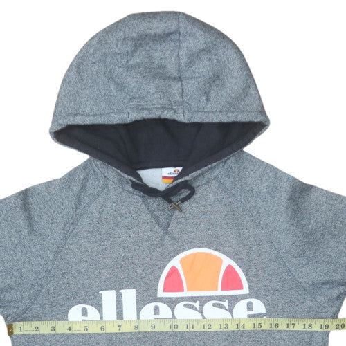 Ellesse Men's Grey Pullover Hoodie Size S Graphic Logo Fleece