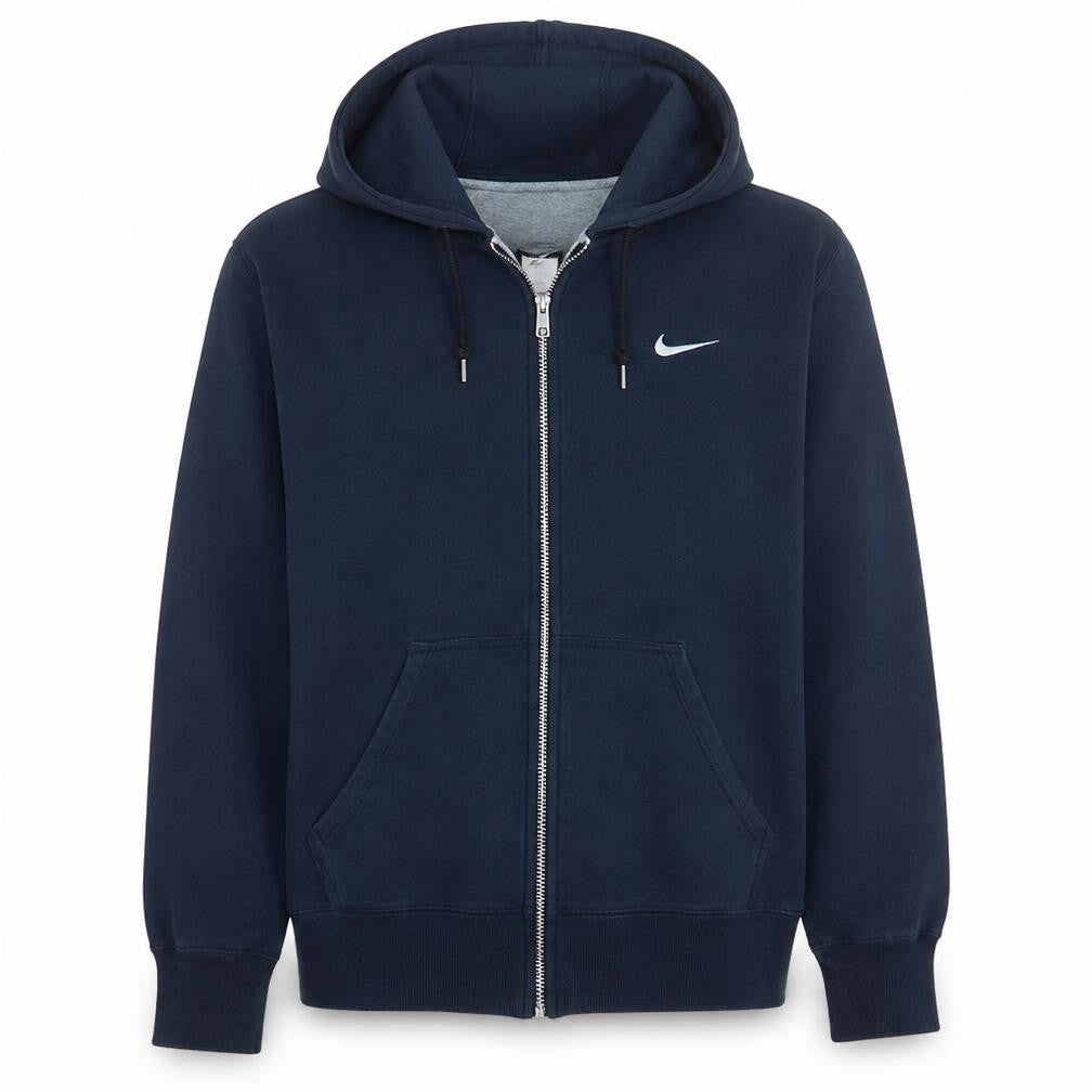 Nike Men's Blue Full Zip Fleece Hoodie Sweatshirt L