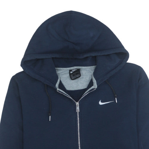 Nike Men's Blue Full Zip Fleece Hoodie Sweatshirt L