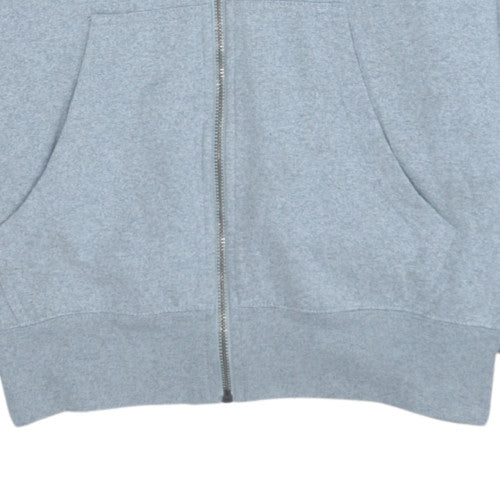Champion Men's Grey Full Zip Hoodie Size M Lightweight Fleece