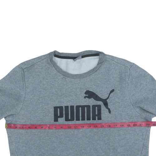 Puma Men's Grey Crew Neck Pullover Sweatshirt Size M