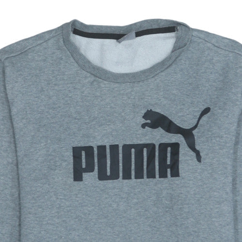 Puma Men's Grey Crew Neck Pullover Sweatshirt Size M