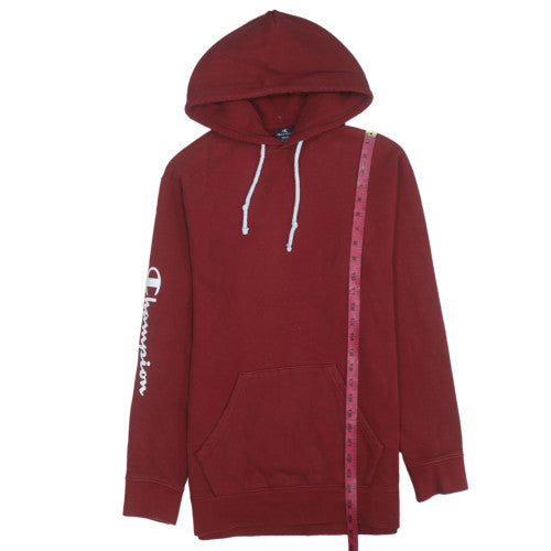 Champion Mens Red Small Pullover Hoodie with Logo Graphic