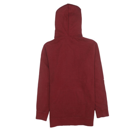 Champion Mens Red Small Pullover Hoodie with Logo Graphic