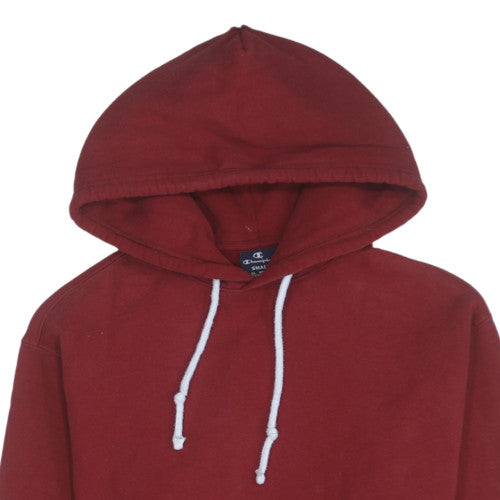 Champion Mens Red Small Pullover Hoodie with Logo Graphic