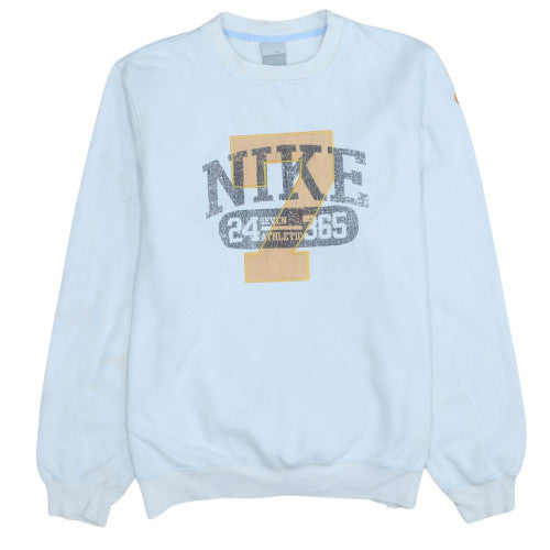 Nike Men's Blue Graphic Logo Pullover Sweatshirt M