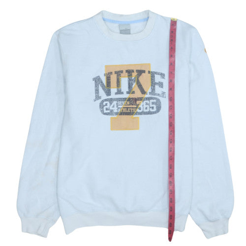 Nike Men's Blue Graphic Logo Pullover Sweatshirt M