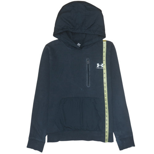 Under Armour Men's Black Pullover Hoodie L Loose Fit Fleece Sweatshirt