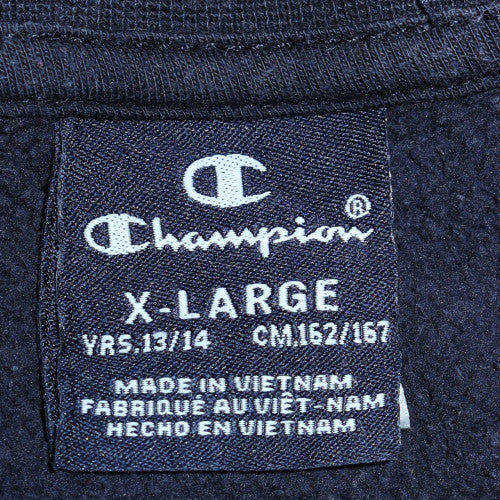 Champion Boys Black Pullover Sweatshirt 13-14 Years Crew Neck Logo Print