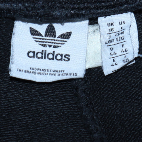 Adidas Womens Black Cotton Blend Jogger Sweatpants Size 18