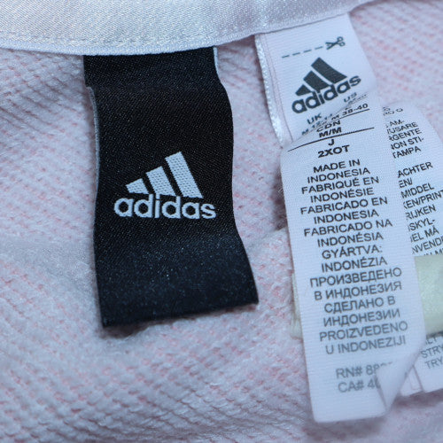 Adidas Womens Pink Graphic Crew Neck Pullover Sweatshirt Size M