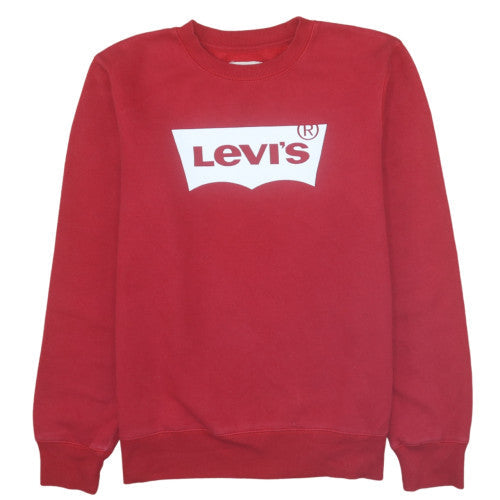Levi's Boys Red Graphic Logo Pullover Sweatshirt 16 Years