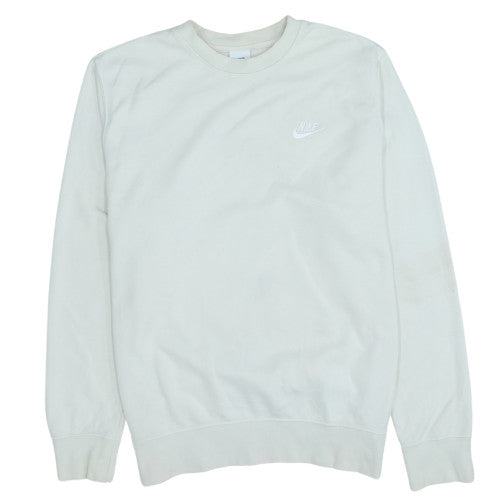 Nike Men's Ivory Crew Neck Pullover Sweatshirt M Regular Fit