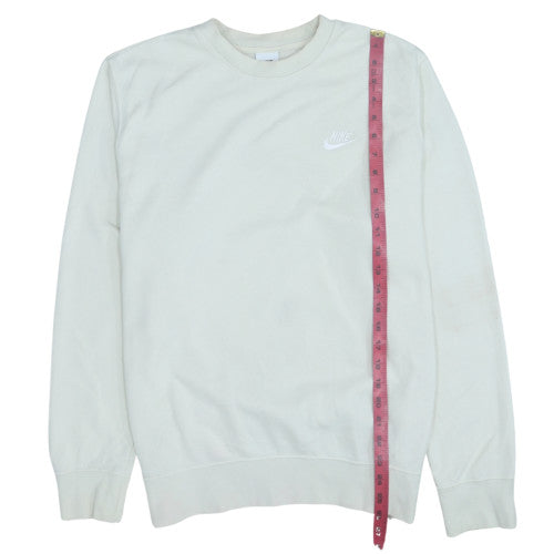 Nike Men's Ivory Crew Neck Pullover Sweatshirt M Regular Fit