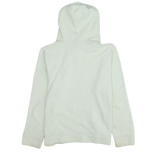 Tommy Hilfiger Men's White Pullover Hoodie L Logo Fleece Sweatshirt