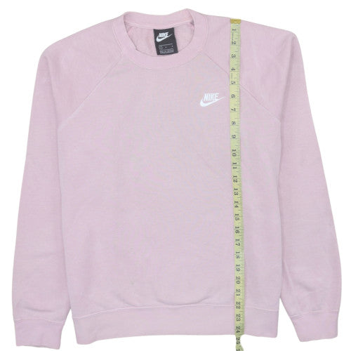 Nike Womens Pink Crew Neck Pullover Sweatshirt Size L Cotton Blend