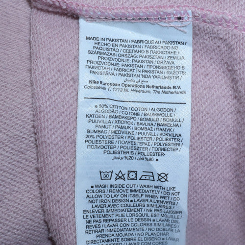 Nike Womens Pink Crew Neck Pullover Sweatshirt Size L Cotton Blend
