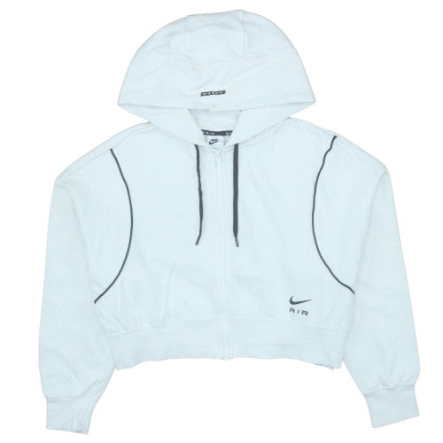 Nike Air Women White Full Zip Hoodie XL Cotton Blend