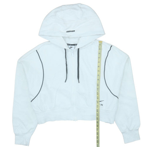 Nike Air Women White Full Zip Hoodie XL Cotton Blend