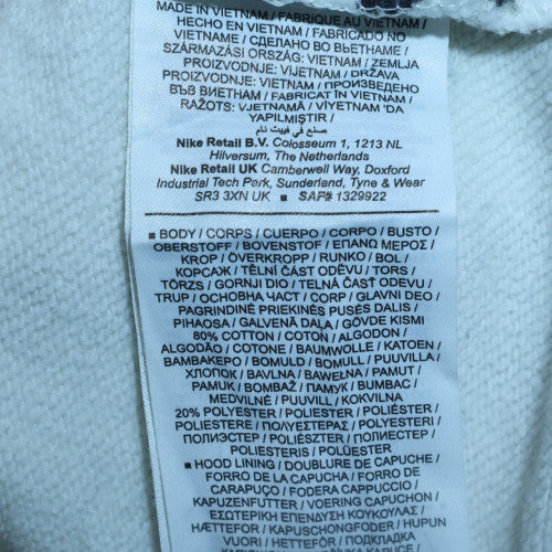 Nike Air Women White Full Zip Hoodie XL Cotton Blend