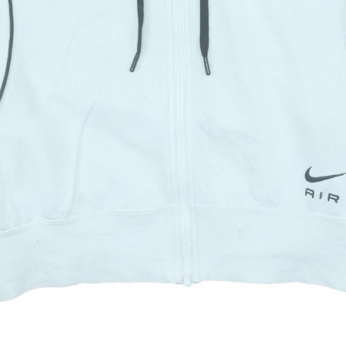 Nike Air Women White Full Zip Hoodie XL Cotton Blend