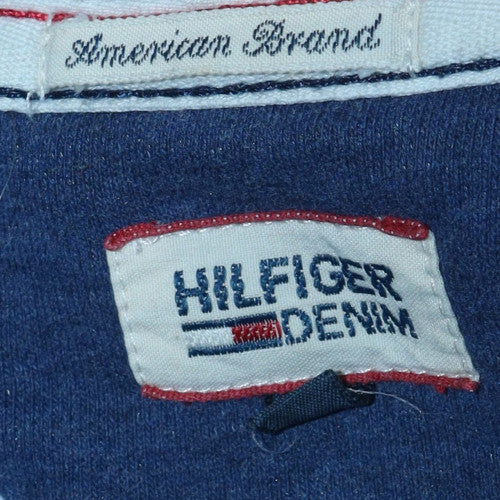 Hilfiger Denim Women's Blue Full Zip Hoodie with American Heart Print Size M